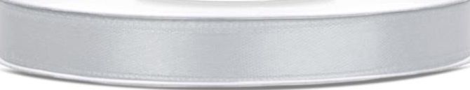 Party Deco Wstążka satynowa, srebrna, 6 mm x 25 m uniwersalny