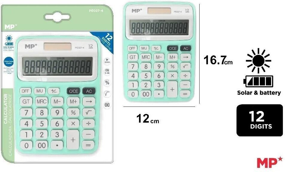 Kalkulator Luna Office Kalkulator słoneczny miętowy