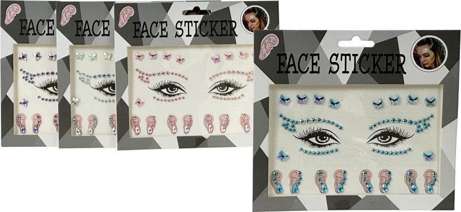 Zestaw do zdobienia twarzy diamenciki MIX