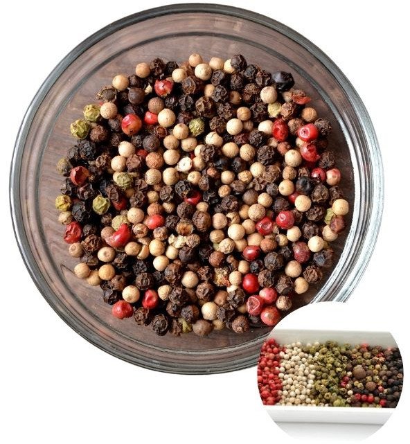 Pieprz kolorowy ziarnisty przyprawa mieszanka pieprz czarny biały czerwony zielony 100g