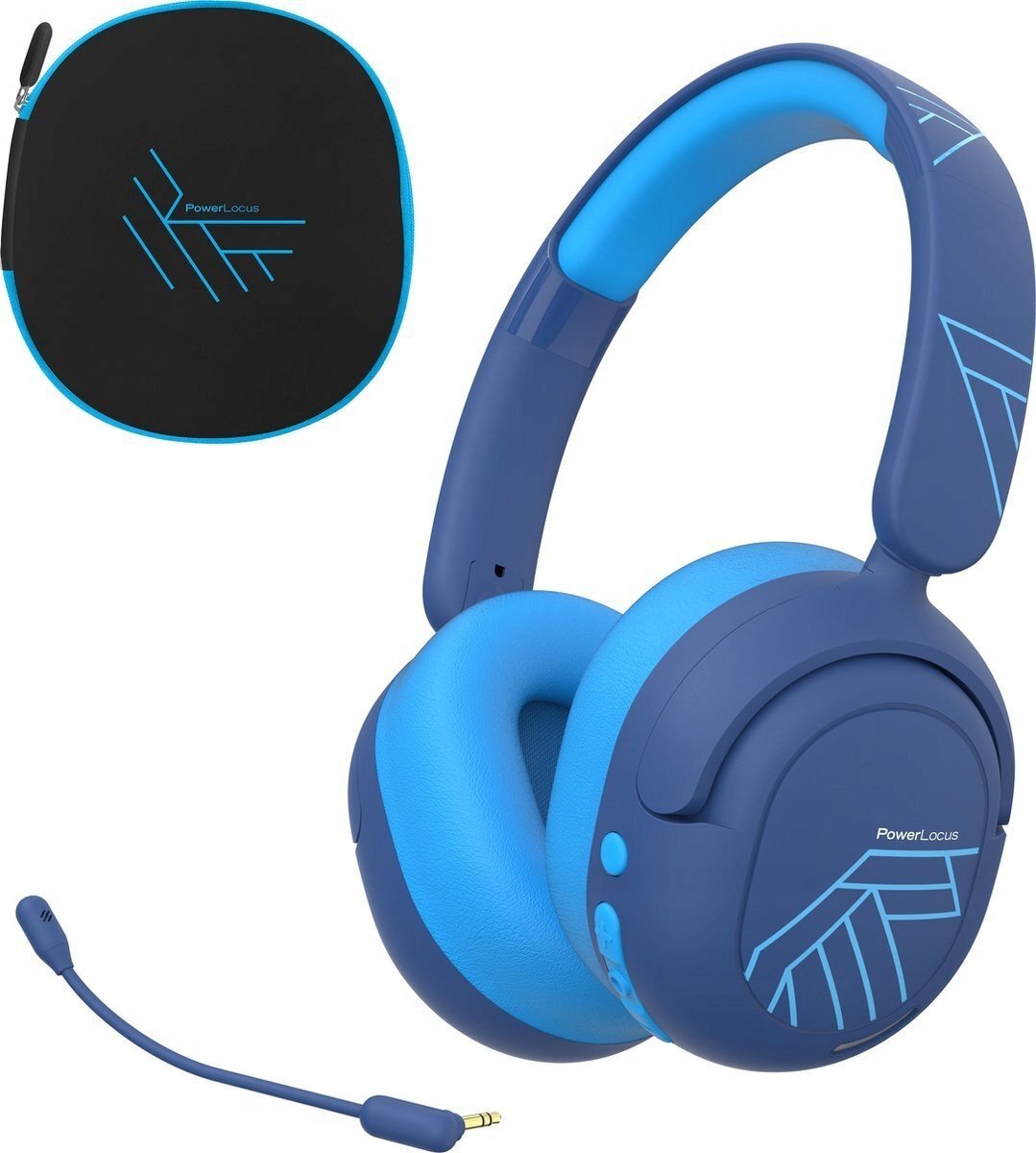 PowerLocus Bluetooth Headphones Lion Kids ANC BLUE
