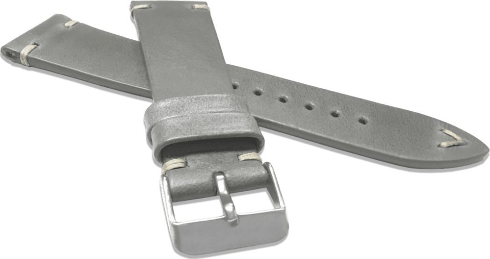Lavvu LAVVU Szary szyty pasek RETRO z luksusowej skóry Top Grain - 22