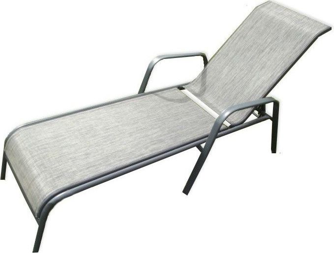 Tradgard Leżak ogrodowy z regulowanym oparciem ZWC - 52 szary