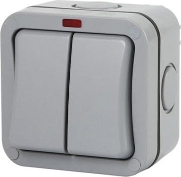 Virštinkinis jungiklis 2 kanalų, IP66, EU