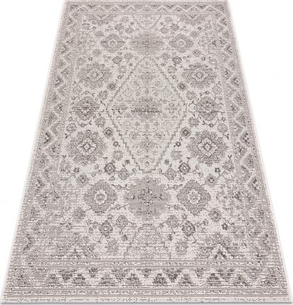 Dywany Łuszczów Dywan Sznurkowy SIZAL COLOR 19521260 Ornament, ramka beż, 140x200 cm