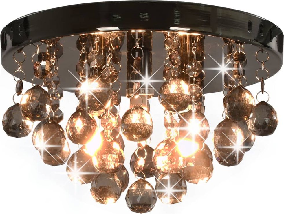 Lampa sufitowa Lumes Czarna okrągła lampa sufitowa glamour - EX164-Winta