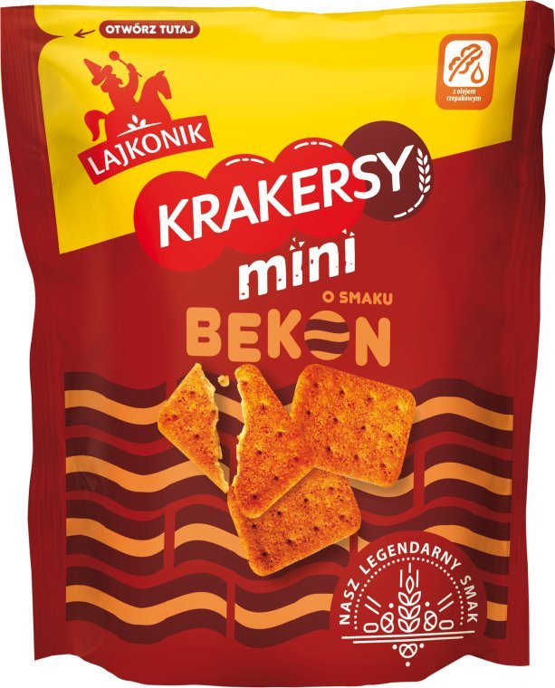 Lorenz Lajkonik Krakersy mini o smaku bekon 100 g
