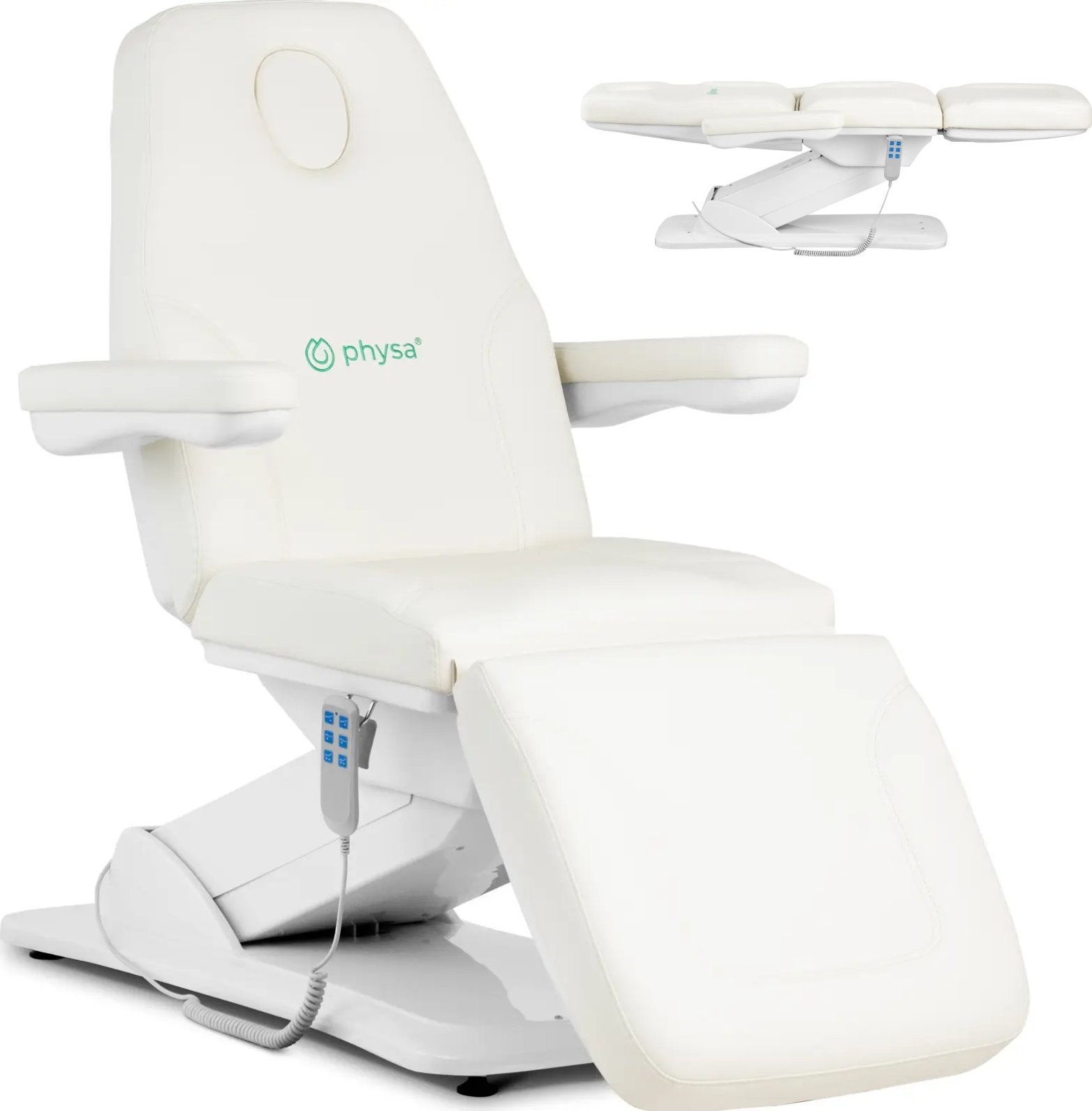 Physa Fotel kosmetyczny do masażu tatuażu SPA 150 kg BITONTO - biały Fotel kosmetyczny do masażu tatuażu SPA 150 kg BITONTO - biały