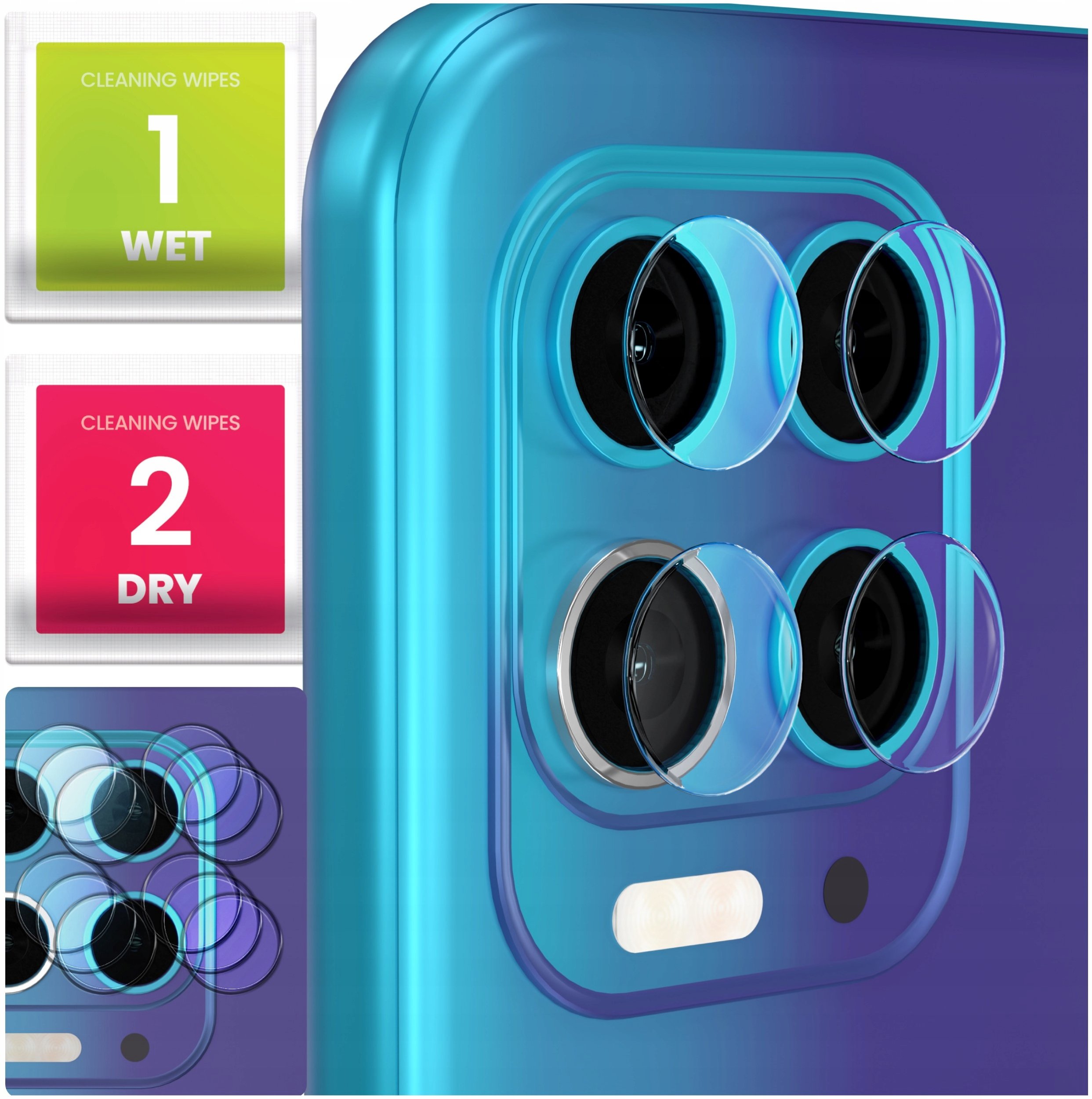 3-PAK Szkło Na Aparat Do Motorola Moto G100 (Hartowane, Na Obiektyw, 9H)