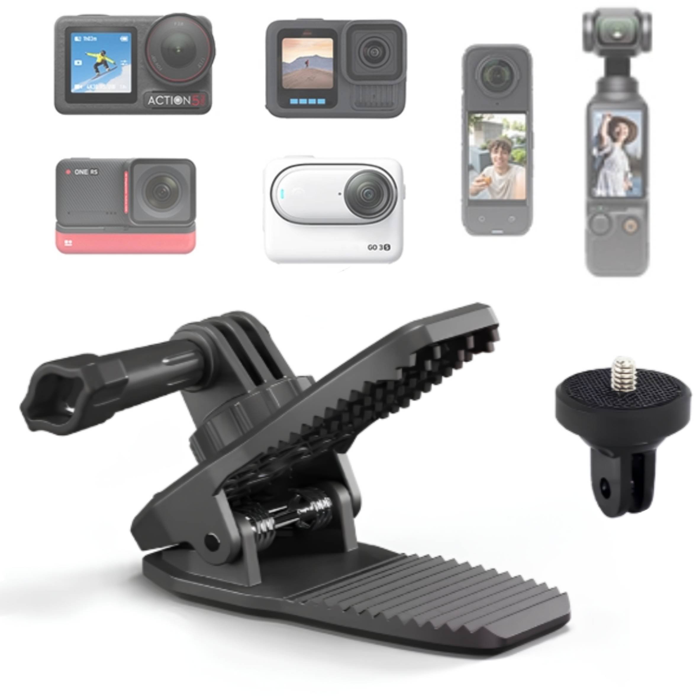 UCHWYT MAGNETYCZNY KLIPS 360 + GWINT 1/4" DO DJI OSMO 360 / ACTION 5 PRO / GOPRO 13