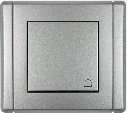 Karlik Flexi przycisk dzwonek srebrny metalik (7FWP-4)
