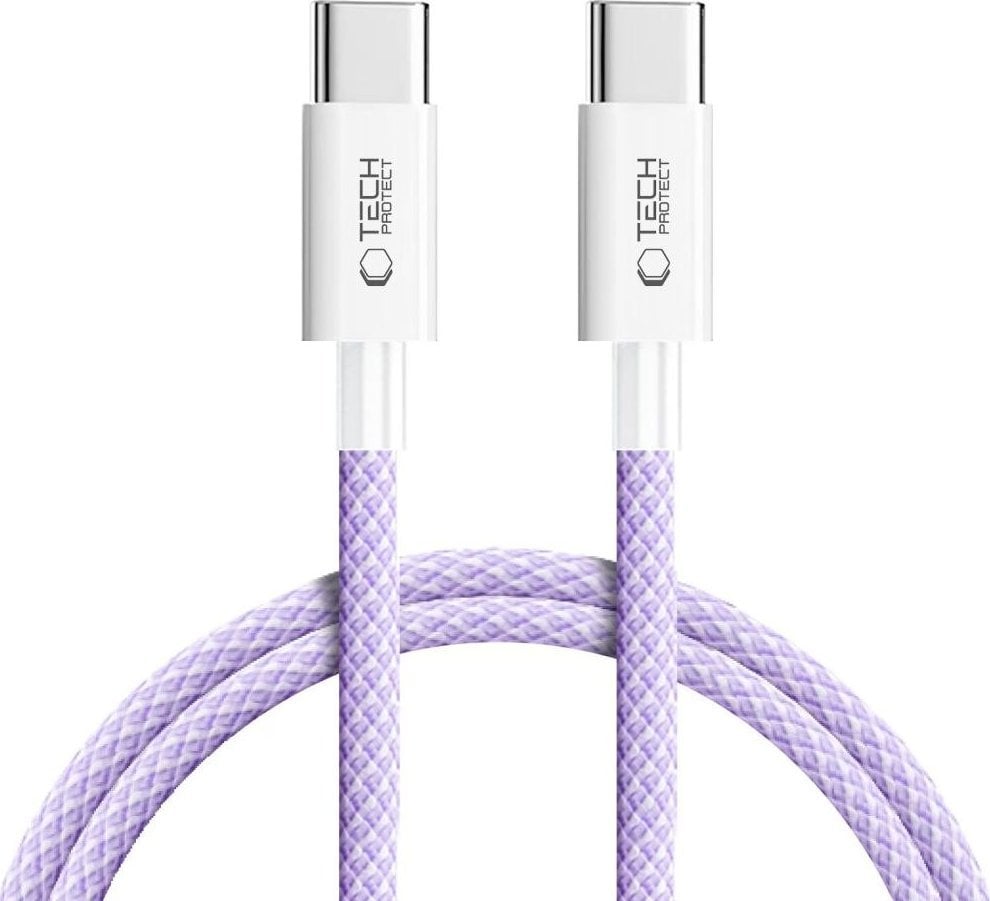 Kabel USB Tech-Protect USB-C - USB-C 1 m Fioletowy (5906302380893)