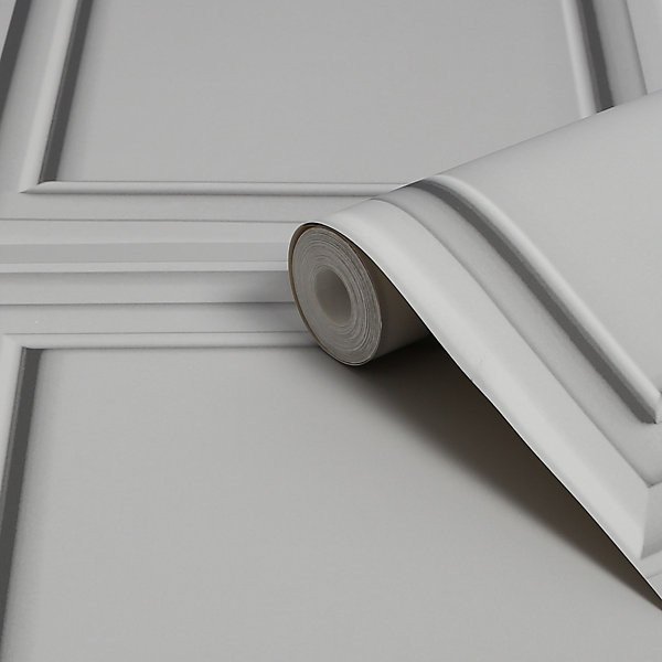 WALLPAPER 113257 WOOD PANEL GREY