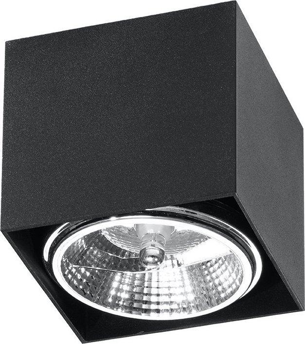 Lampa sufitowa Lumes Czarny kwadratowy plafon LED kostka - EX656-Blaki