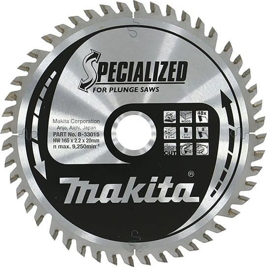 Makita PIŁA SPIEKOWA DO DREWNA SPECJALIZED 165*20MM 48Z (1 SZT)
