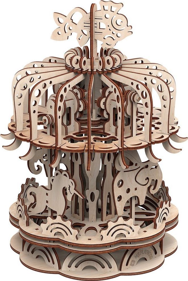 Mr.Playwood Mr.Playwood Drewniany Model Puzzle 3D Karuzela XL