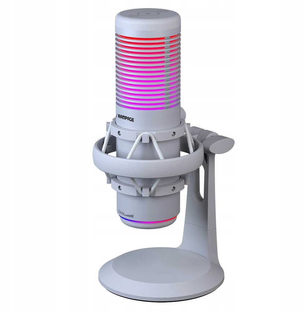 Mikrofon Rampage Bemol RGB biały (BEMOL-W)