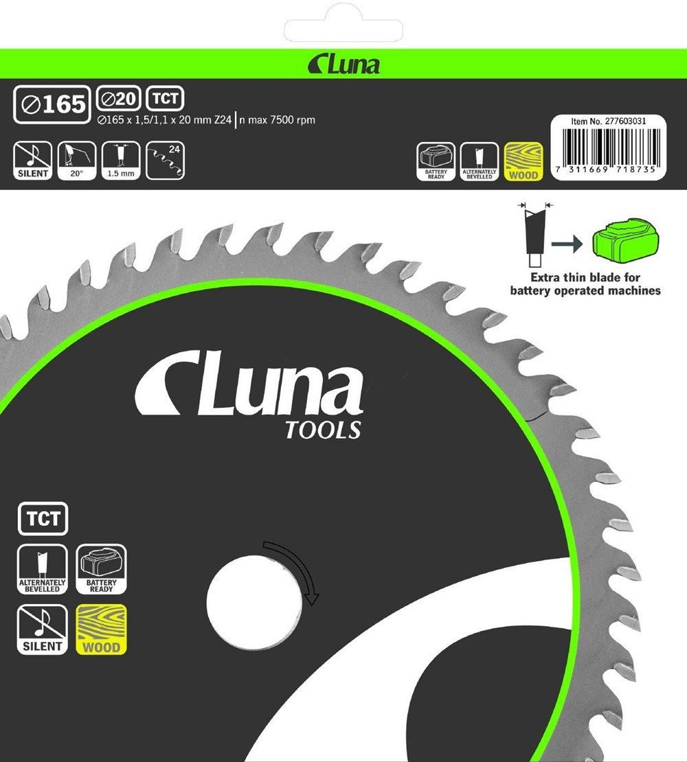 Pia tarczowa Luna Extra Thin 165x20 Z24