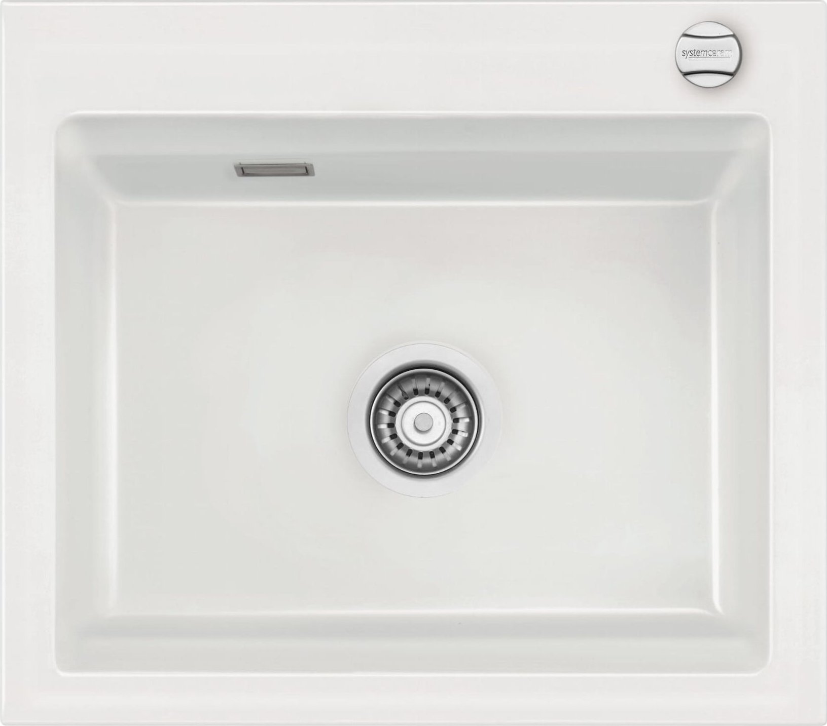 Zlewozmywak SYSTEMCERAM Systemceram Kara 57 Gronland zlewozmywak ceramiczny, korek manualny