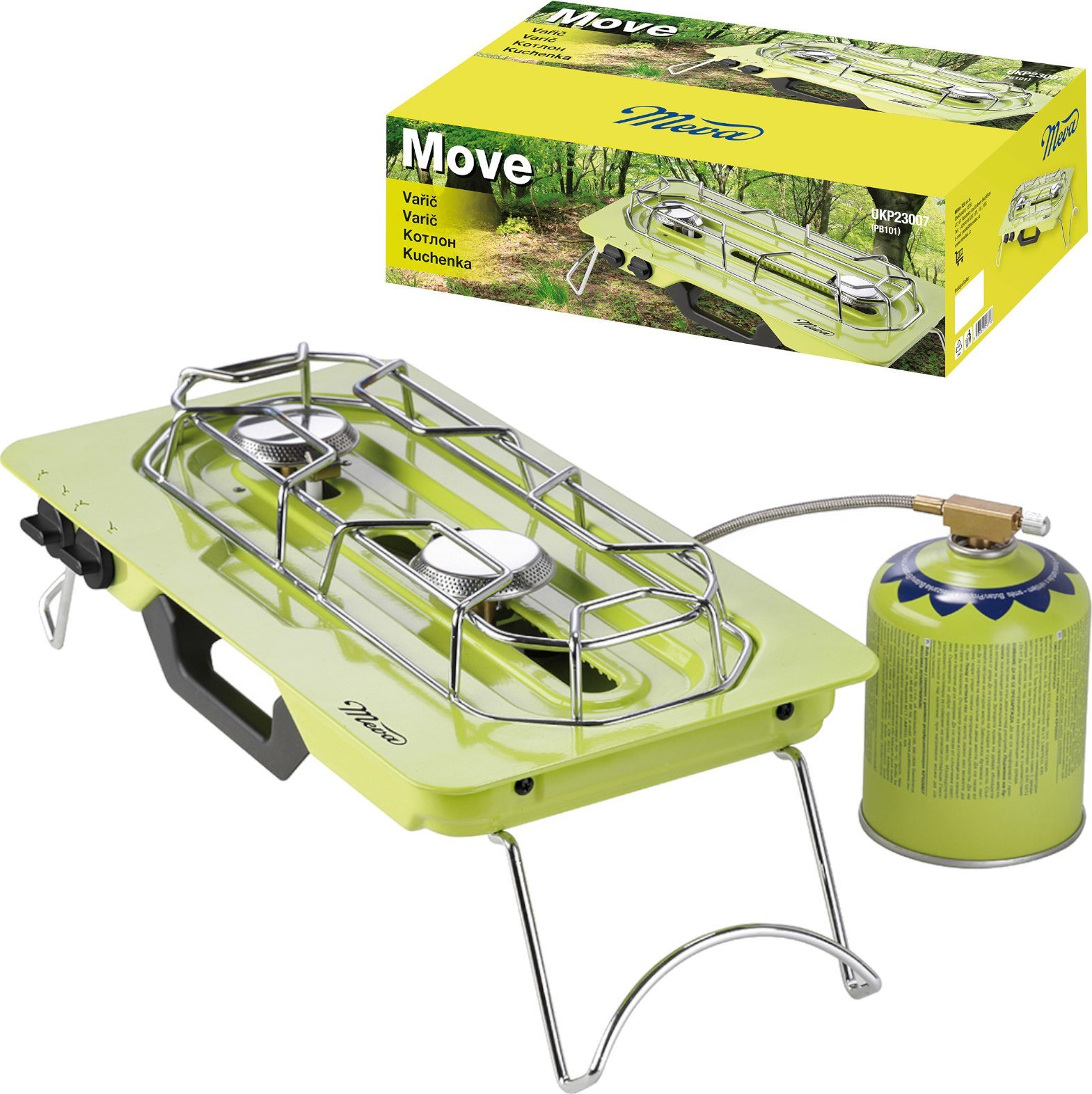 Meva Kuchenka turystyczna MOVE 2 palniki na kartusze gazowe + regulowany palnik 4.6kW MEVA