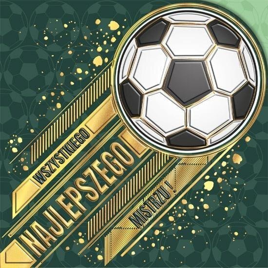 Karnet KW wycinany Urodziny - Super Piłka