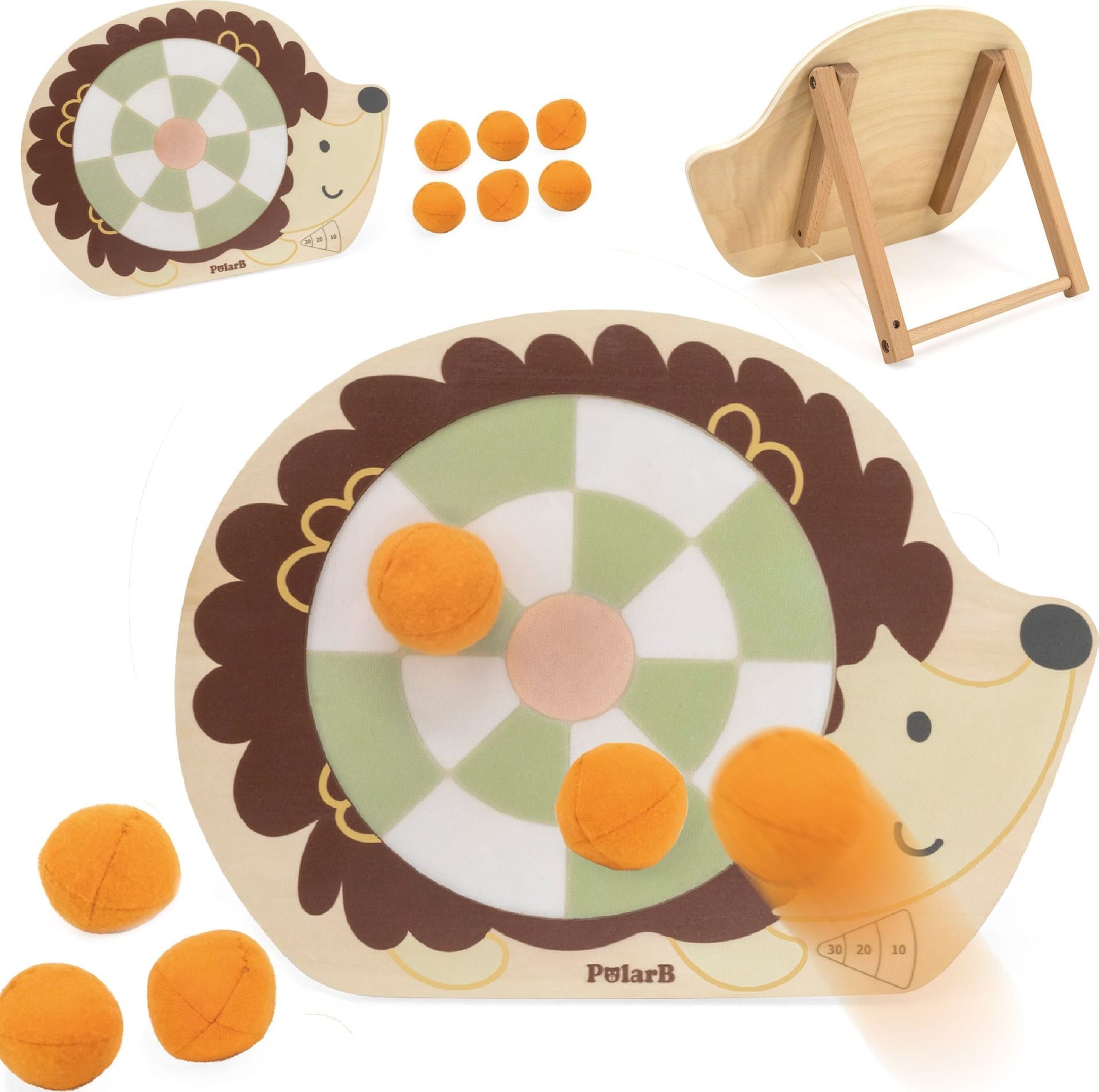 Viga Toys VIGA PolarB Drewniana Gra Zręcznościowa Rzut do Celu Jeżyk