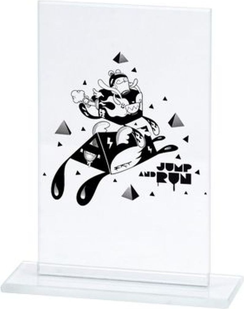 VS Trofeum szklane grawerowane + wypełnienie farbą