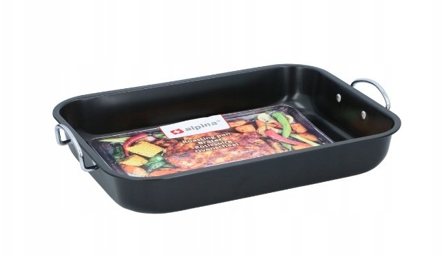 Alpina - Brytfanna do pieczenia / duszenia z uchwytami i powłoką nieprzywierającą 39x29x6 cm