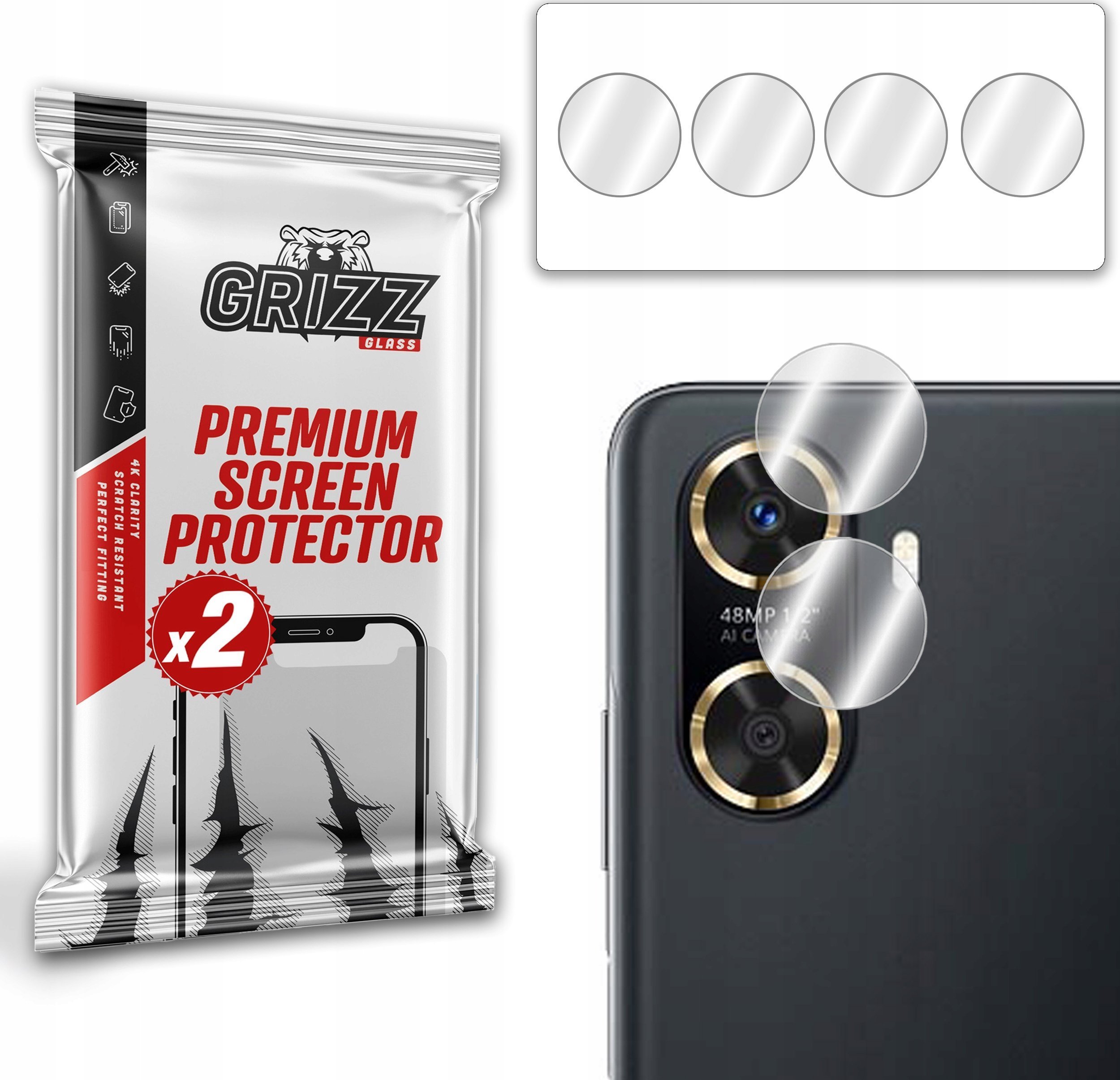 GrizzGlass Szkło na aparat GrizzGlass HybridGlass Camera Huawei Enjoy 60