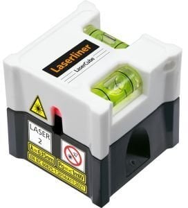 Laserliner LaserCube, 5 m, 1 mm/m, 635 nm ( < 1 mW), Line level, Black, White, 4 h