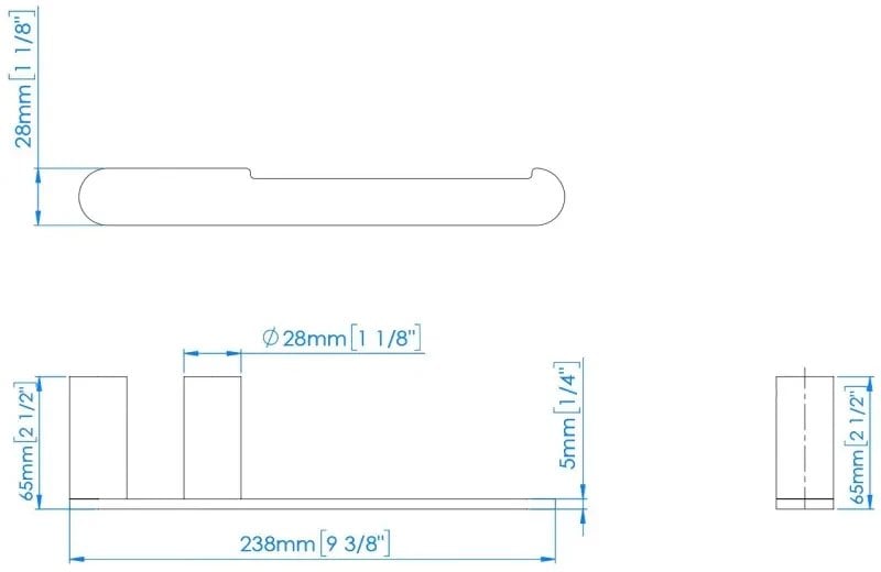 MEDICLINICS AURA AI1321CS Tualetinio Popieriaus Laikiklis, Nerūdijantis Plienas, Satinas