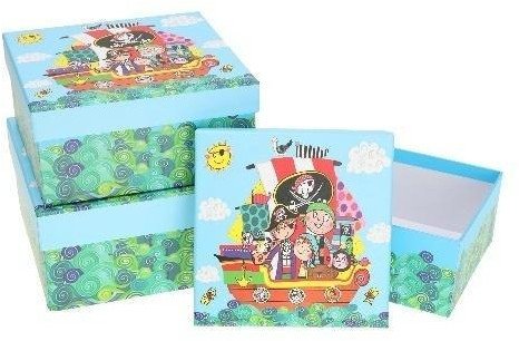 Pudełko prezentowe dziecięce 3szt piraty ROZETTE