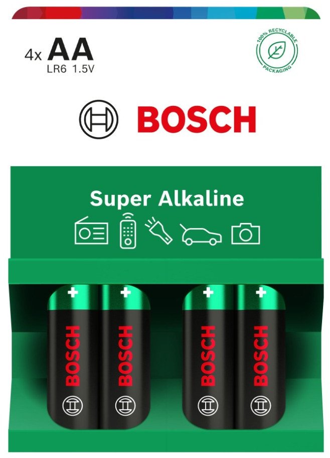 BATERIA BOSCH 4SZT AA SUPER ALKALINE LR6SA4B/00