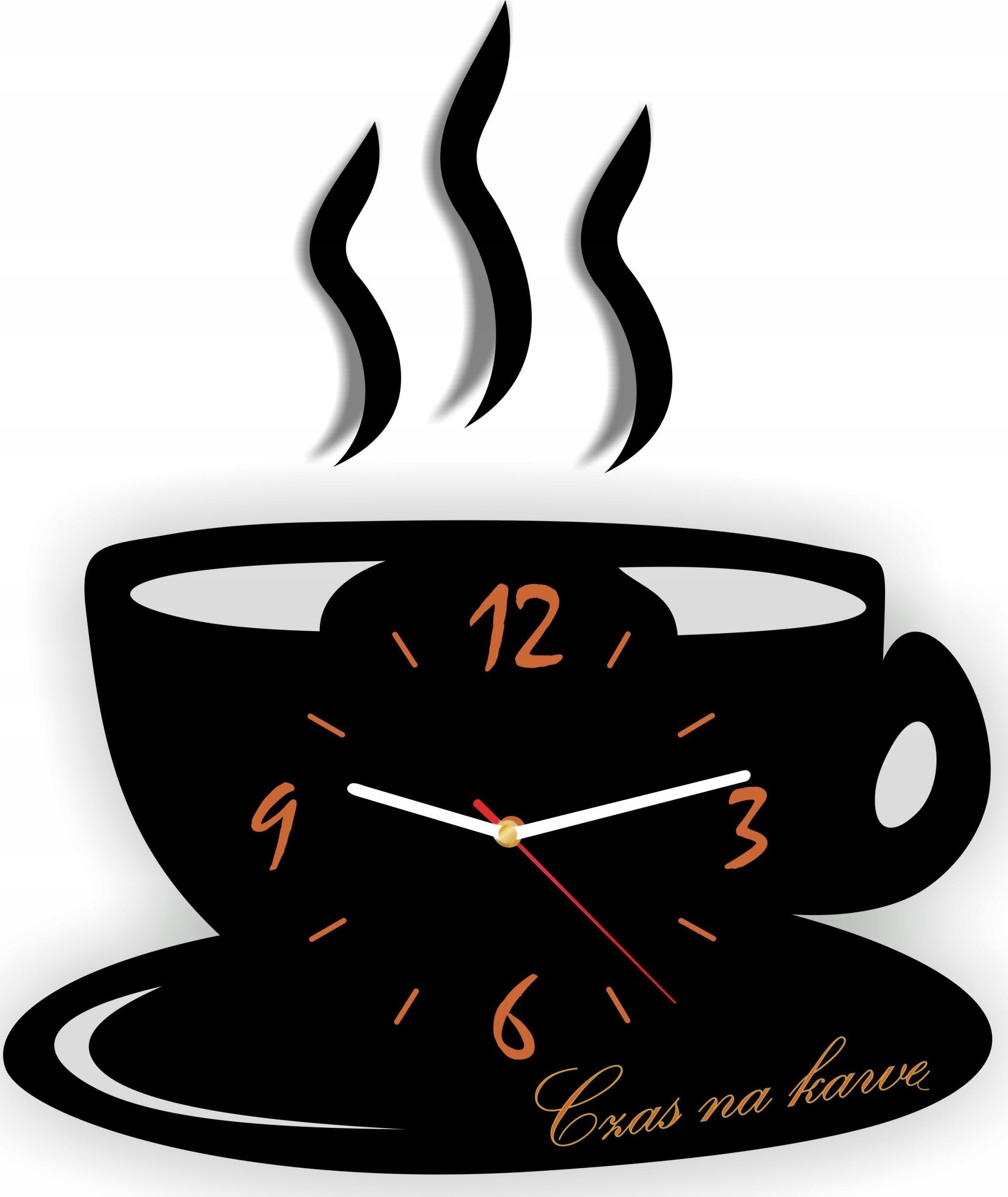 naSciane Zegar ścienny do kuchni KAWA FILIŻANKA na prezent