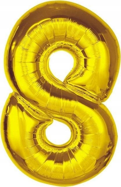 GoDan Balon foliowy Smart cyfra 8 złota 92cm