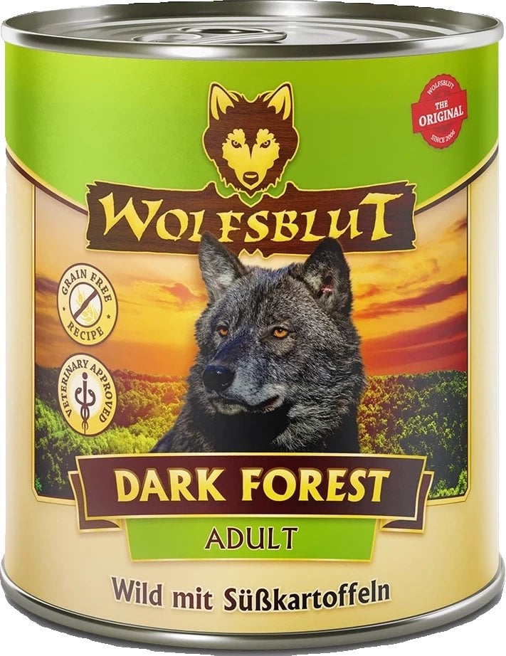 WOLFSBLUT DOG 395g puszka DARK FOREST dziczyzna, bataty