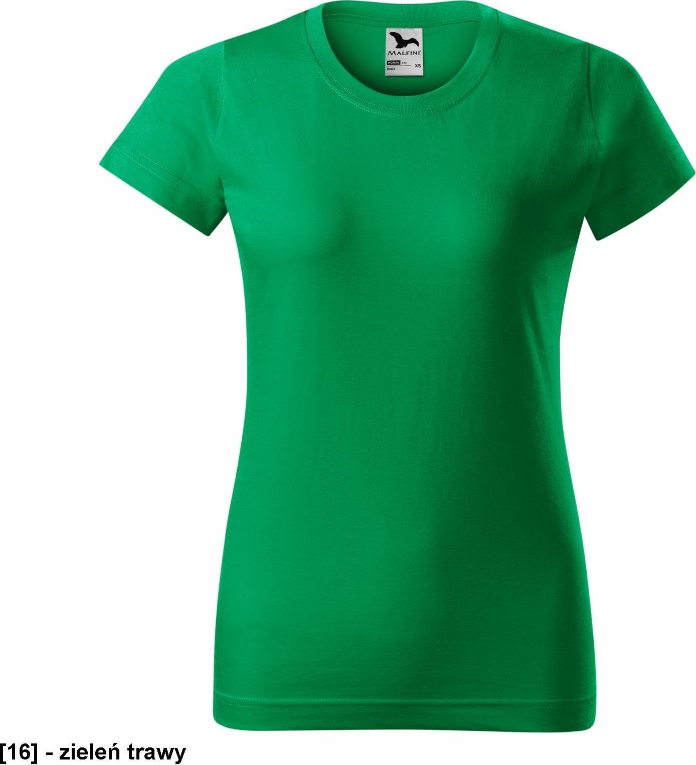 MALFINI Basic 134 - ADLER - Koszulka damska, 160 g/m - zieleń trawy M