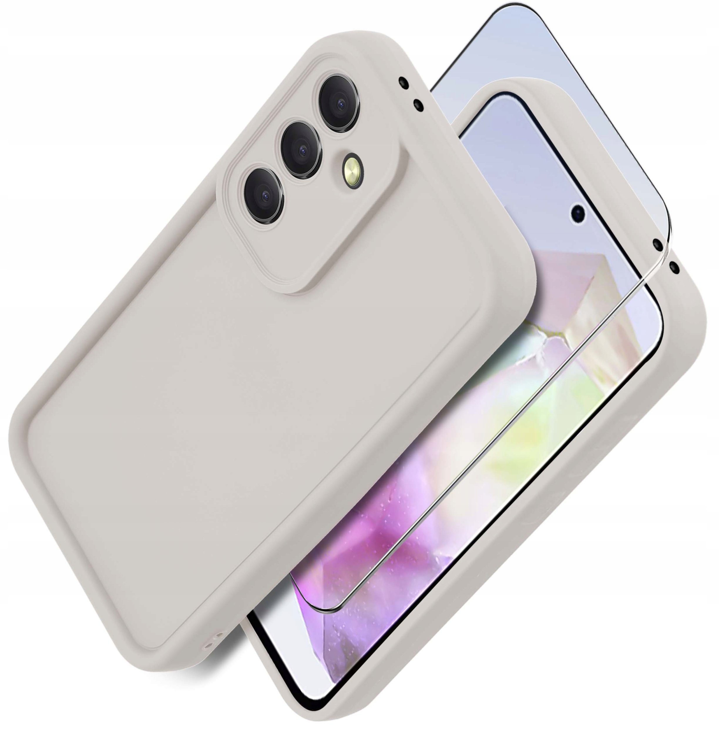 Etui do Samsung A36 5G silikonowe MATOWE + Szkło ochronne na ekran
