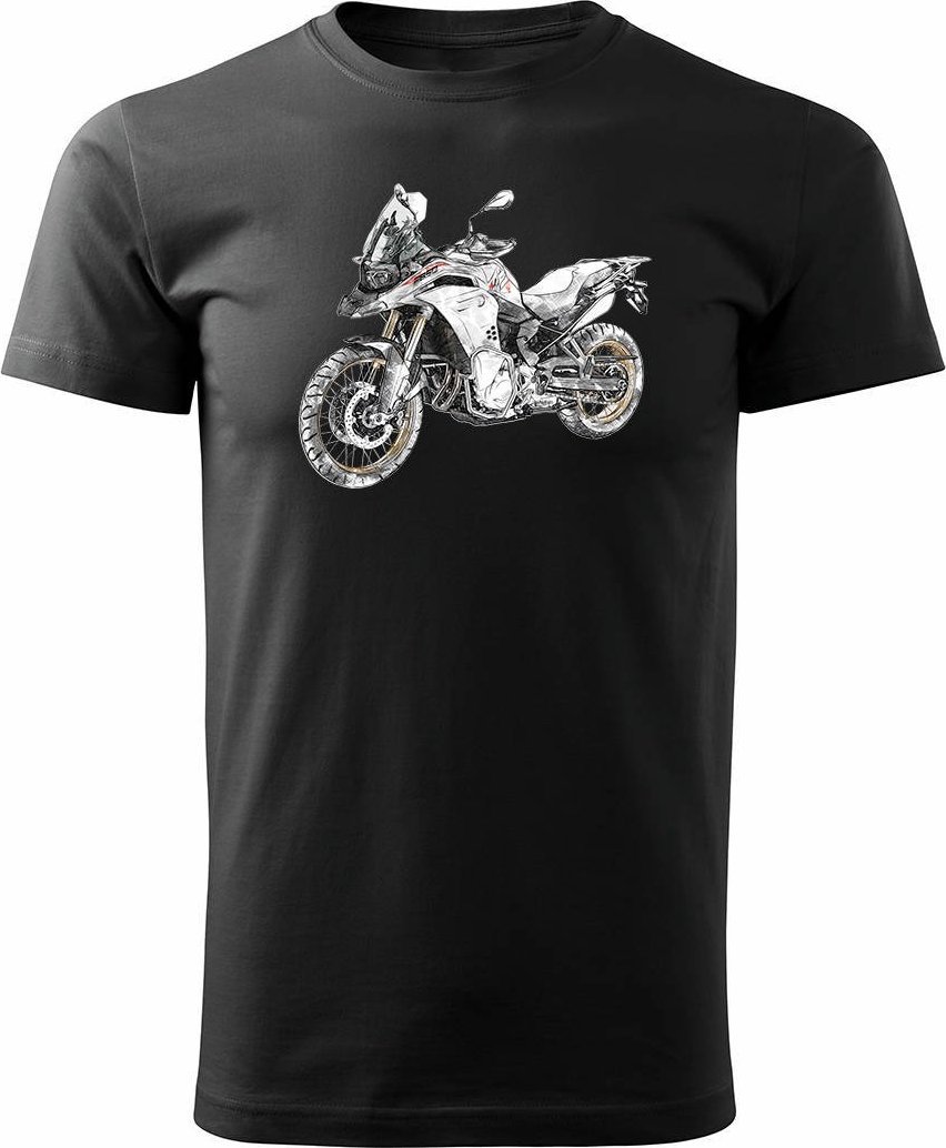 Topslang Koszulka motocyklowa z motocyklem na motor BMW GS F850 męska czarna S