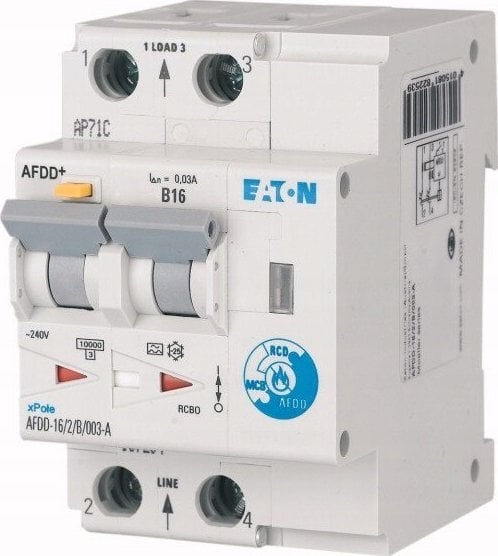 Eaton Przeciwpożarowy detektor iskrzenia 2P B 10A 0,03A typ A AFDD-10/2/B/003-A 187168