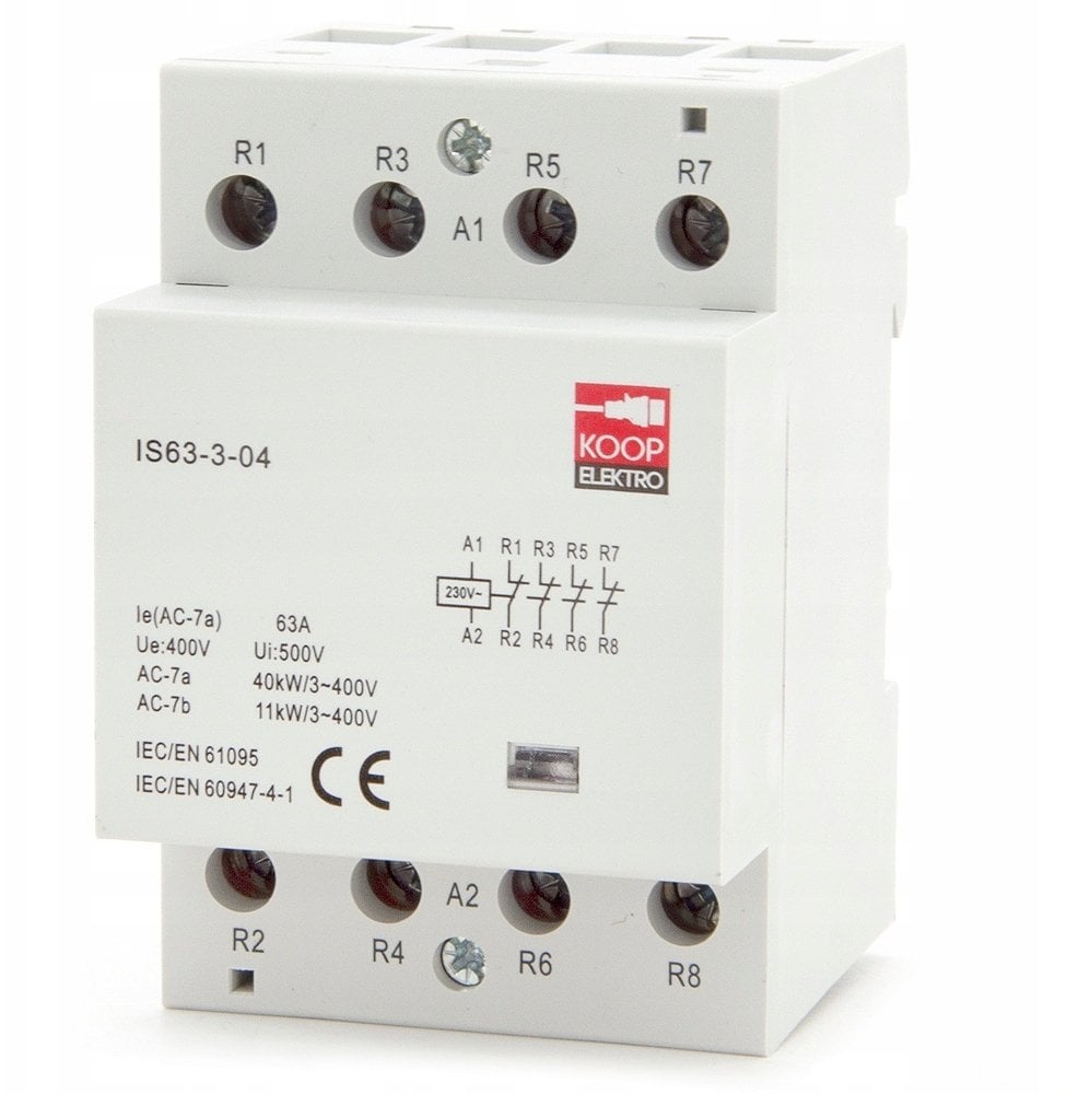Stycznik modułowy 63-04 63A 4NC 230V 3P 3-FAZ IS63-3-04