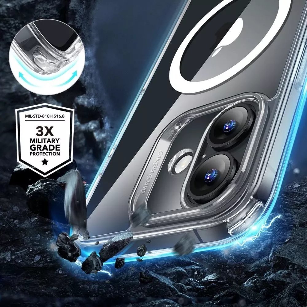 ESR ESR CLASSIC HYBRID HALOLOCK MAGSAFE & TEMPERED GLASS IPHONE 16 CLEAR