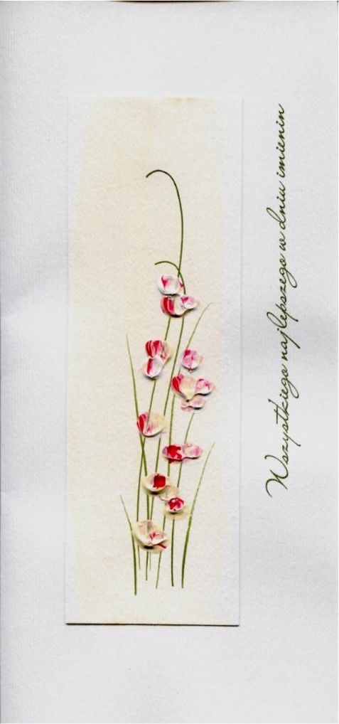 MAK Karnet Imieniny I 01 - Czerwone kwiaty