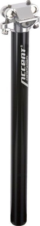 Accent Wspornik siodła SP-408 400mm-27,2 czarny CNC Uniwersalny