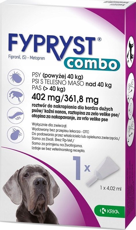 KRKA FYPRYST COMBO PSY 40-60kg 402mg/361,8mg (1szt)