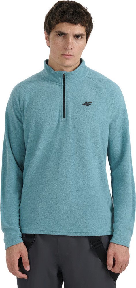 4f Bluza polarowa męska zielona 4FWAW25UFLEM065 46S XL