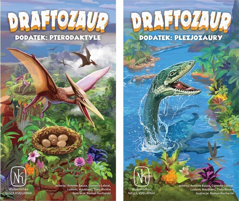 Nasza Księgarnia Dodatek do gry Draftozaur: Pterodaktyle i Plezjozaury