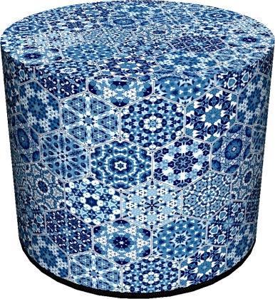 Bertoni-arco Okrągła pufa dekoracyjna - MALAGA