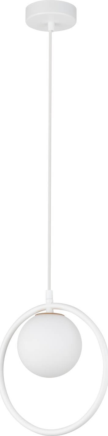 Lampa wisząca Sigma Wisząca lampa salonowa Ring pierścień ball biała okrągła