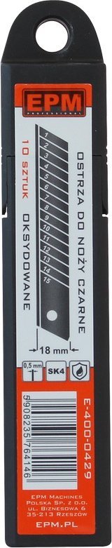 EPM OSTRZA 18MM 10 SZTUK CZARNE
